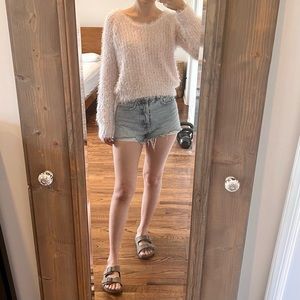 Vintage Light Pink Cropped Sweater